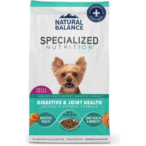 Natural Balance Small Breed Digestive & Joint Health Chicken & Oatmeal Dry Dog Food 3.5lb - Poudre Pet & Feed Supply